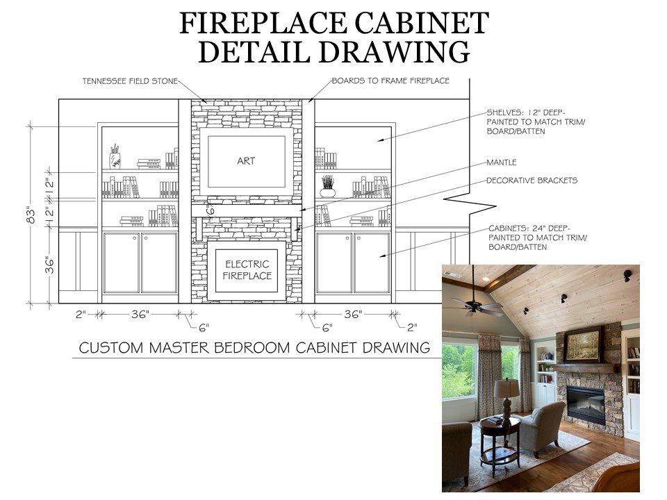 Fireplace Cabinet Detail Drawing