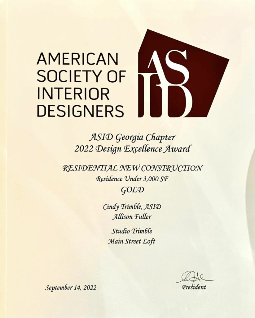 2022 ASID Design Excellence Gold for Retail