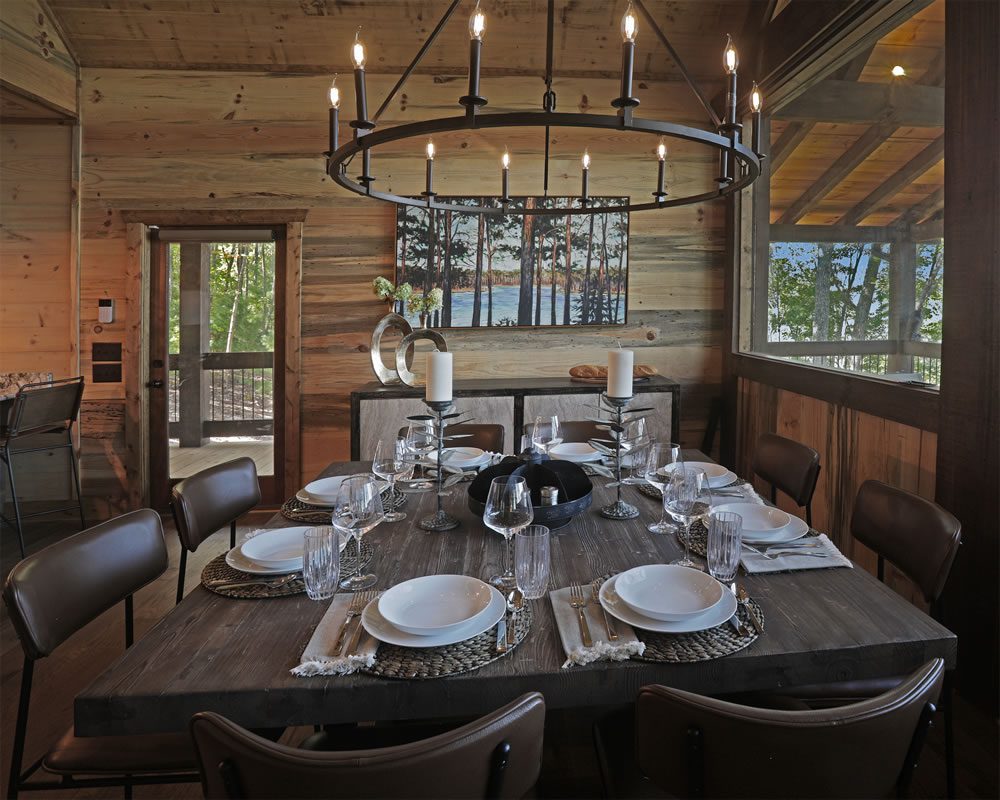 Dining area in mountain home